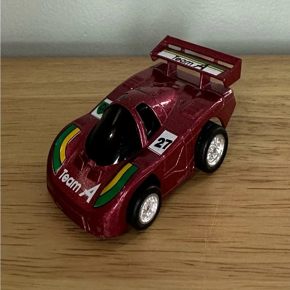 Red Maroon Team A 27‎ Shiny Metal Toy Race Car